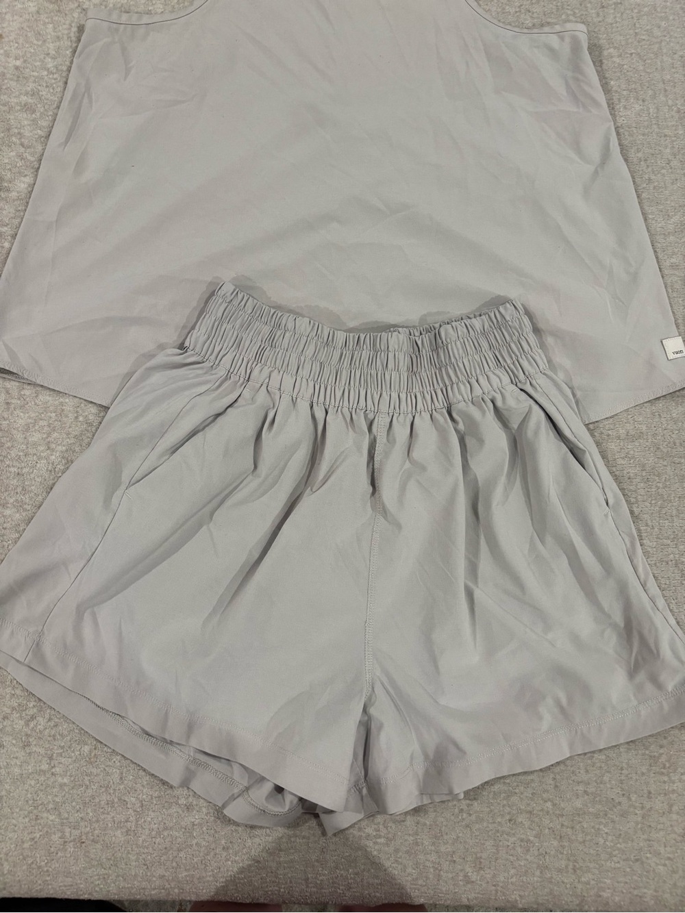 Vuori Light Gray Athletic Tank & Shorts Set - Picture 2 of 4